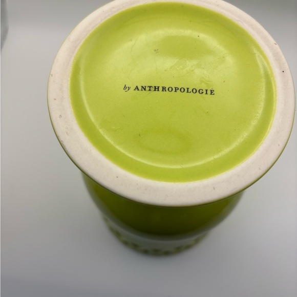 Anthropologie Lime Green Ceramic Vase - Picture 5 of 5